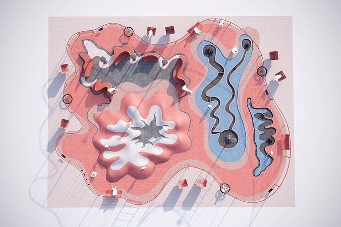 Modern playground 7 3D model view 3
