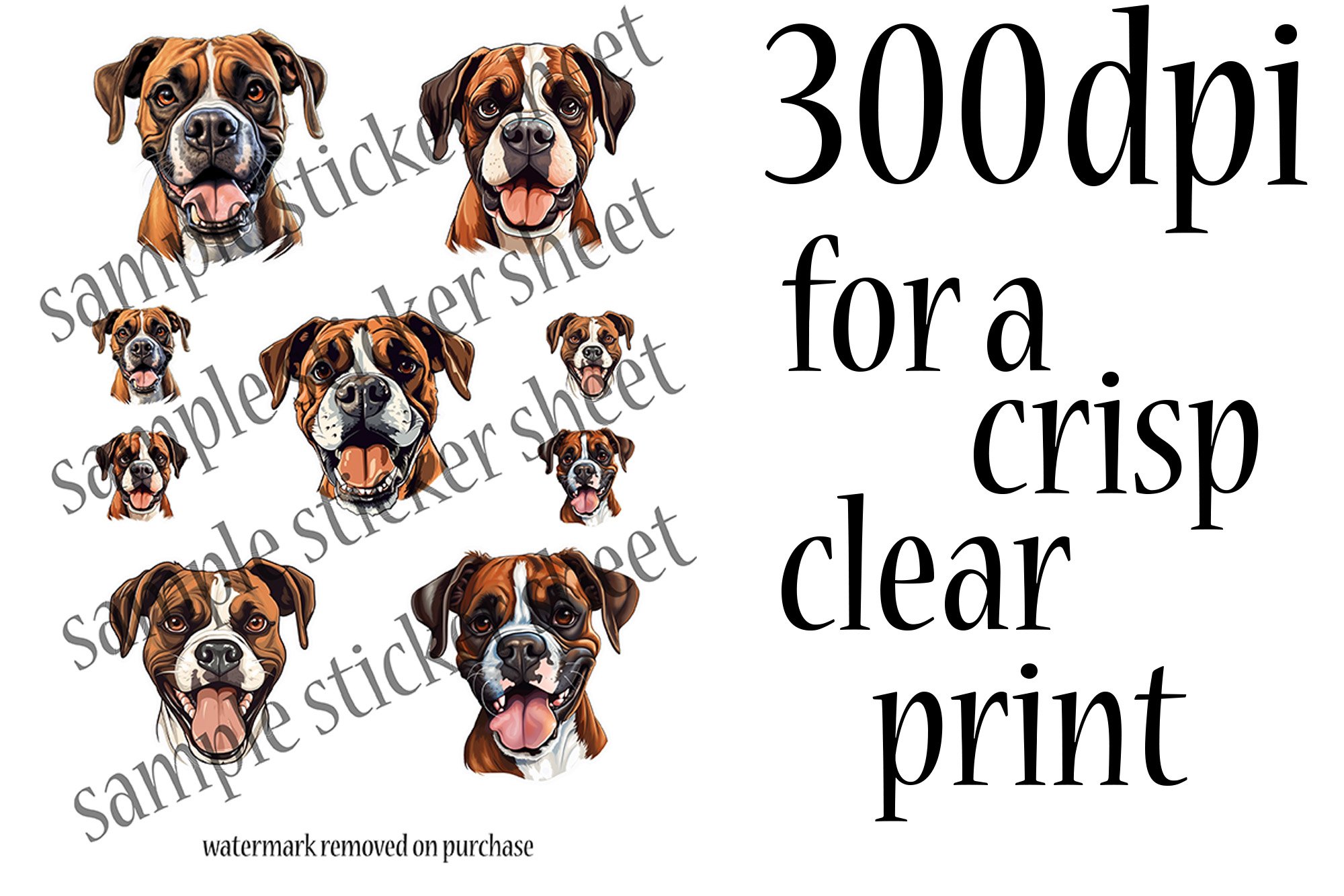 Boxer Dog Printable Stickers - Unleash the Wag-tastic Fun! view 3