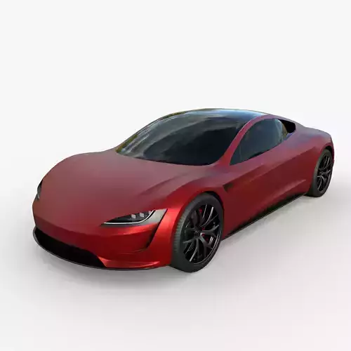 Electric Sport Car Game Ready Low-poly 3D model