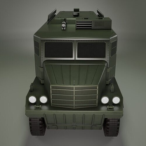 IronCroc 8x8  Military Transport Amphibious Car Low-poly 3D model view 3