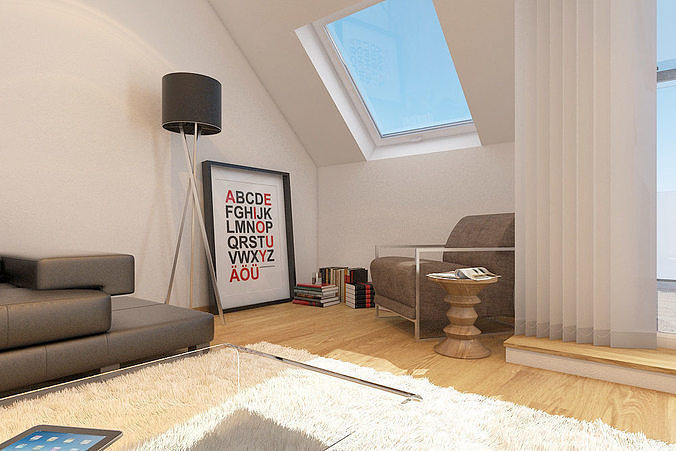 Interior Livingroom 3 3D model view 3