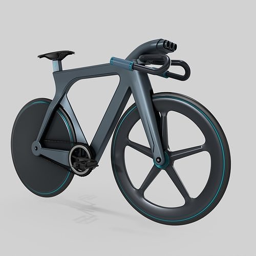 Track Bike 3D model view 3