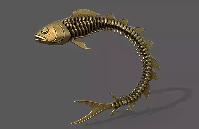 fishbone sculpture 3D model 3D model