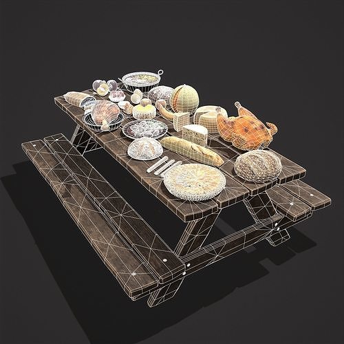Medieval Picnic Version Two 3D Model Pack view 2
