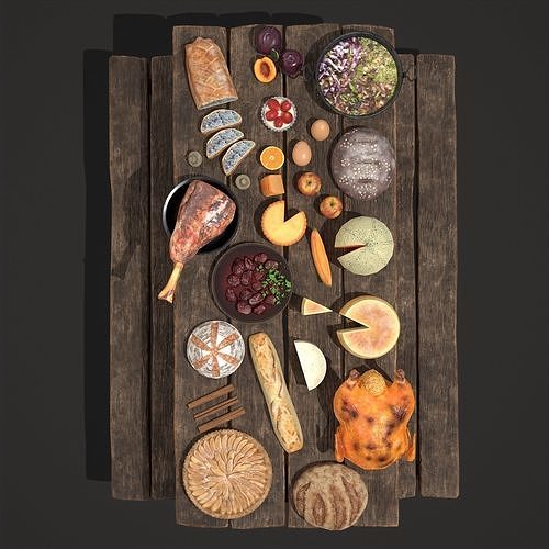 Medieval Picnic Version Two 3D Model Pack view 3
