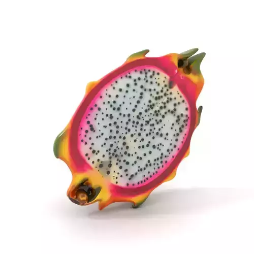 Vibrant Dragon Fruit model pack Low-poly 3D model