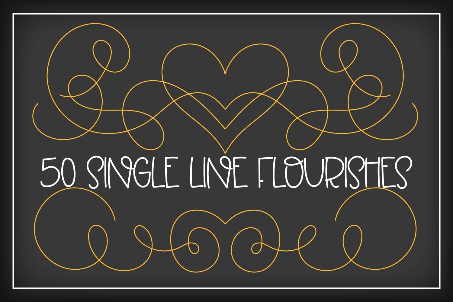 Single Line Flourish Bundle - 52 SVGs in total!