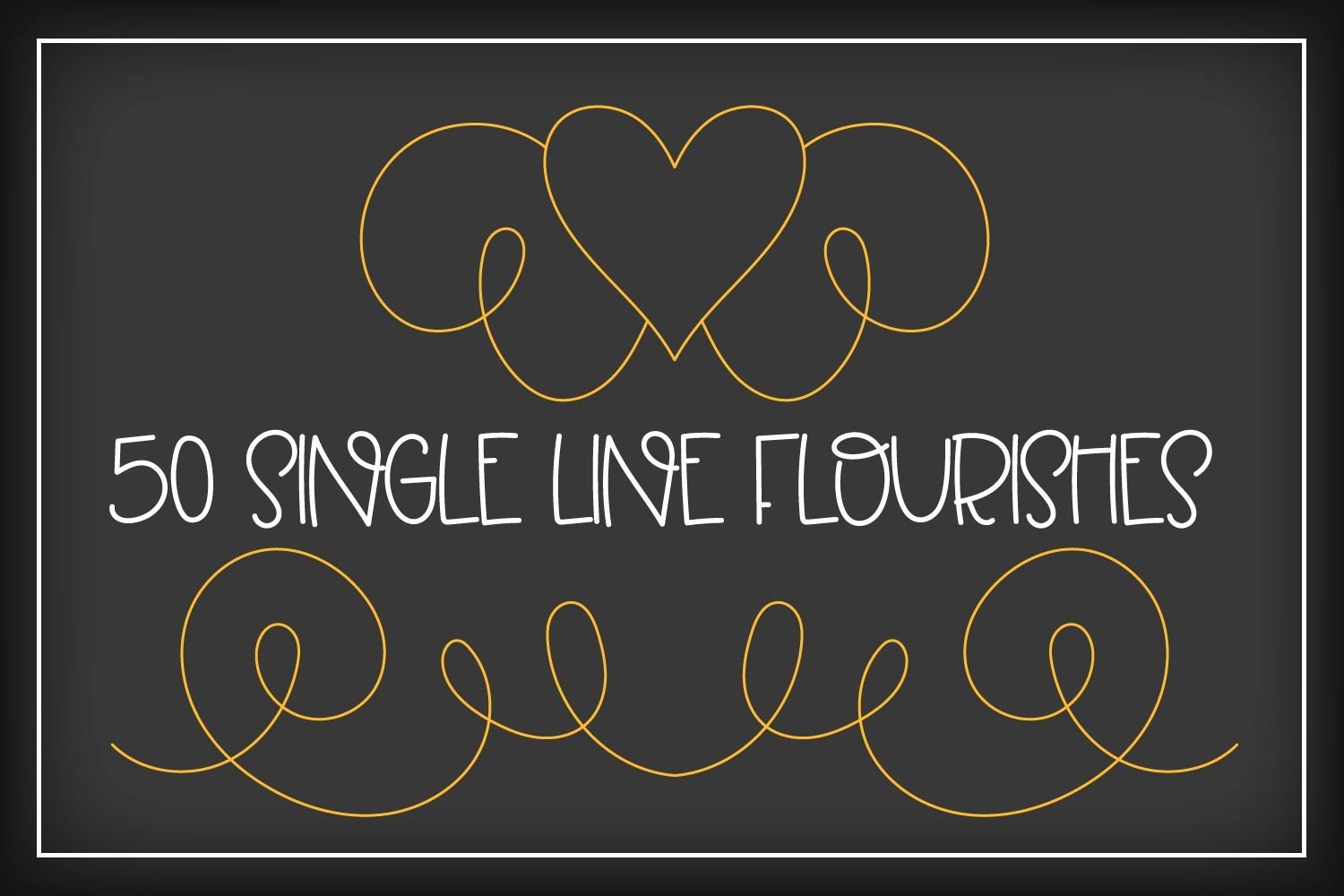 Single Line Flourish Bundle - 52 SVGs in total! view 3