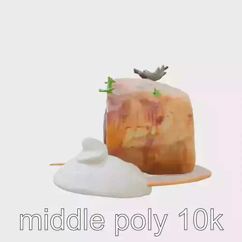 Deconstructed Beef Wellington Gourmet Cuisine Model Low-poly 3D model