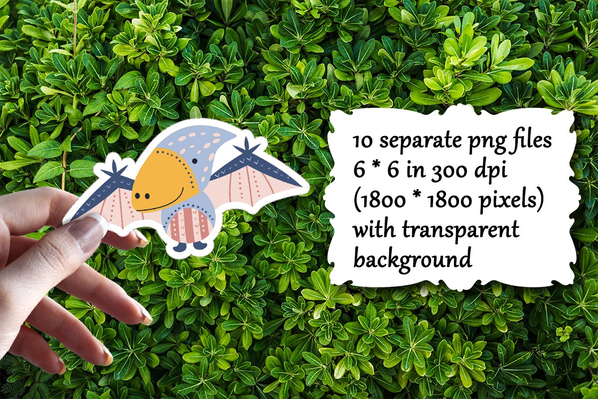10 funny dinosaurs stickers bundle view 3