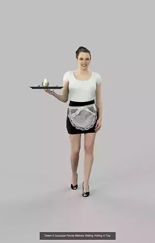 10x Sitting Woman Man People Waitress  Cafeteria Vol01 Scanned 3D Model Pack view 3
