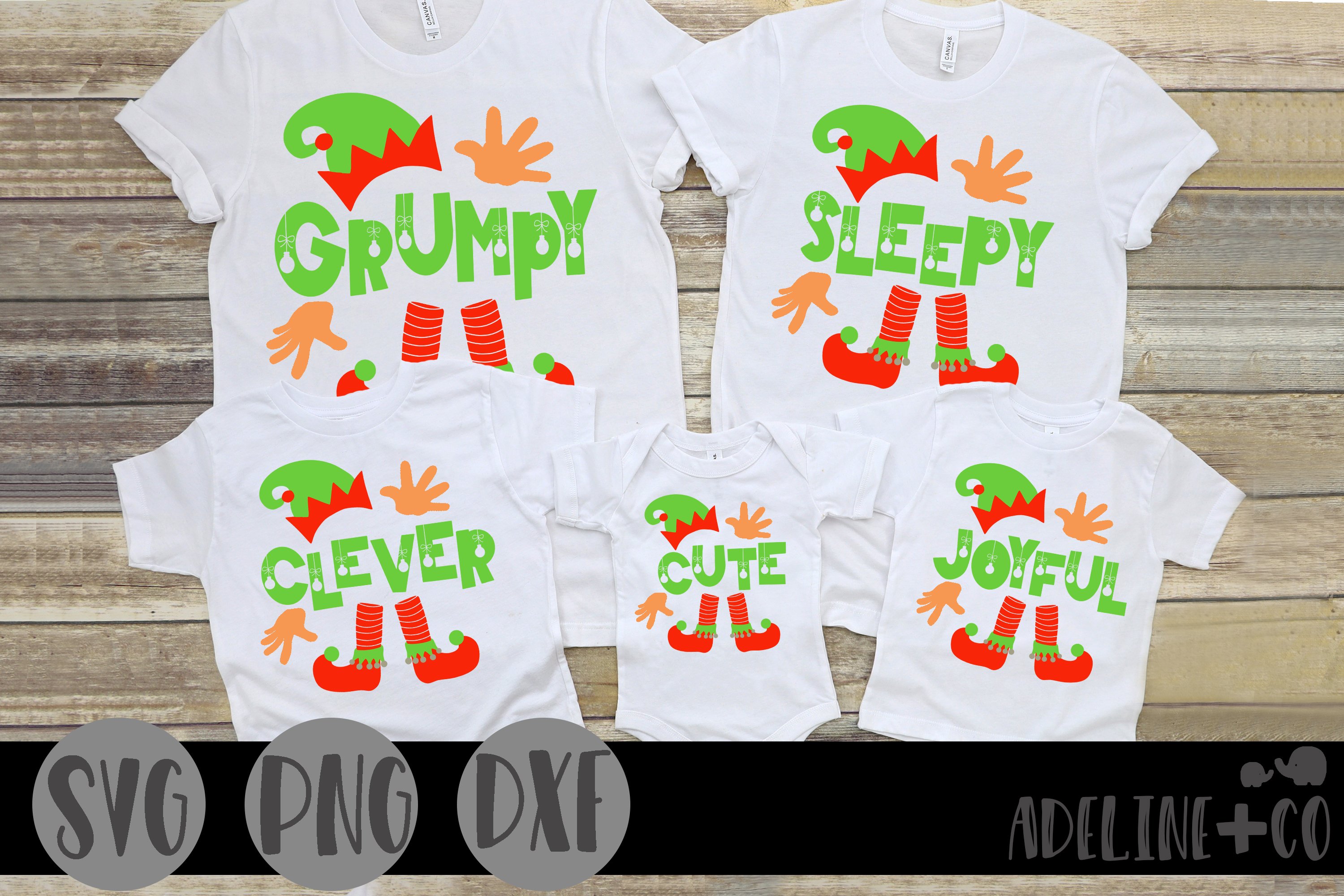 Christmas family shirt bundle, SVG, PNG, DXF view 3