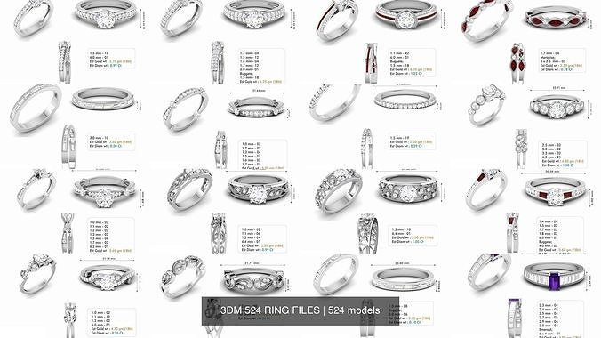 3DM 524 RING FILES 3D Model Pack view 3