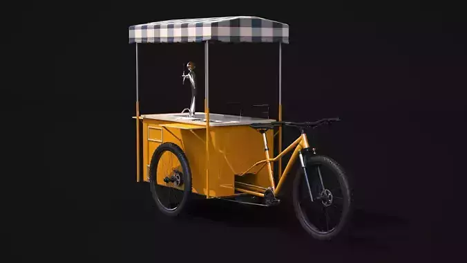 Street Food Bike 3D model view 3