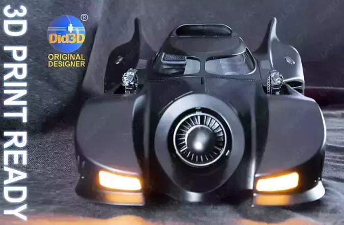 BatCar Did3D - Animatronic 670 mm 1- 9 Scale  3D print model
