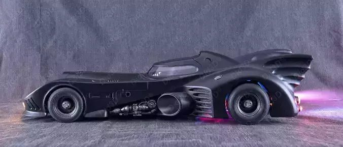 BatCar Did3D - Animatronic 670 mm 1- 9 Scale  3D print model view 3