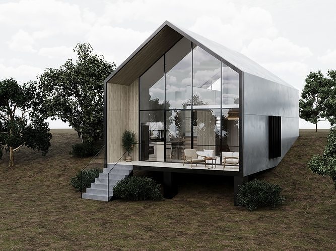 Level House by FGM 3D model view 3
