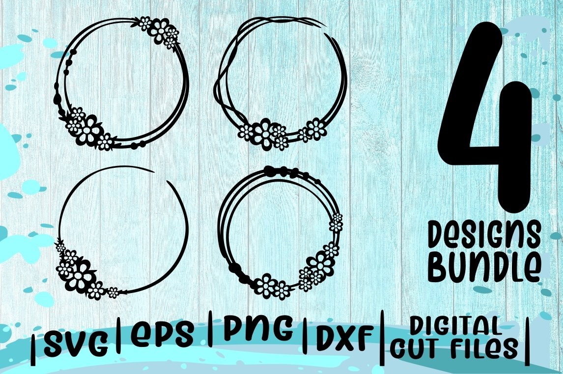 Floral Wreath Bundle svg, Laurel Wreath, Monogram svg