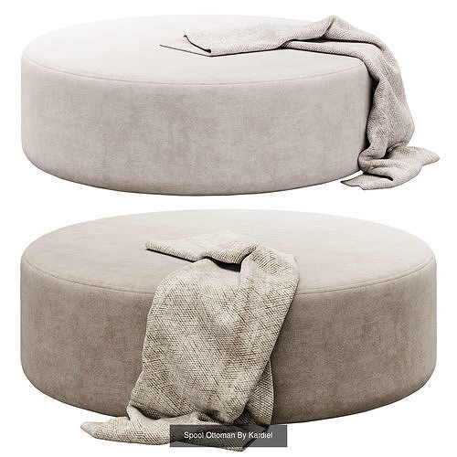 Poufs and ottomans collection 3 3D Model Pack view 3