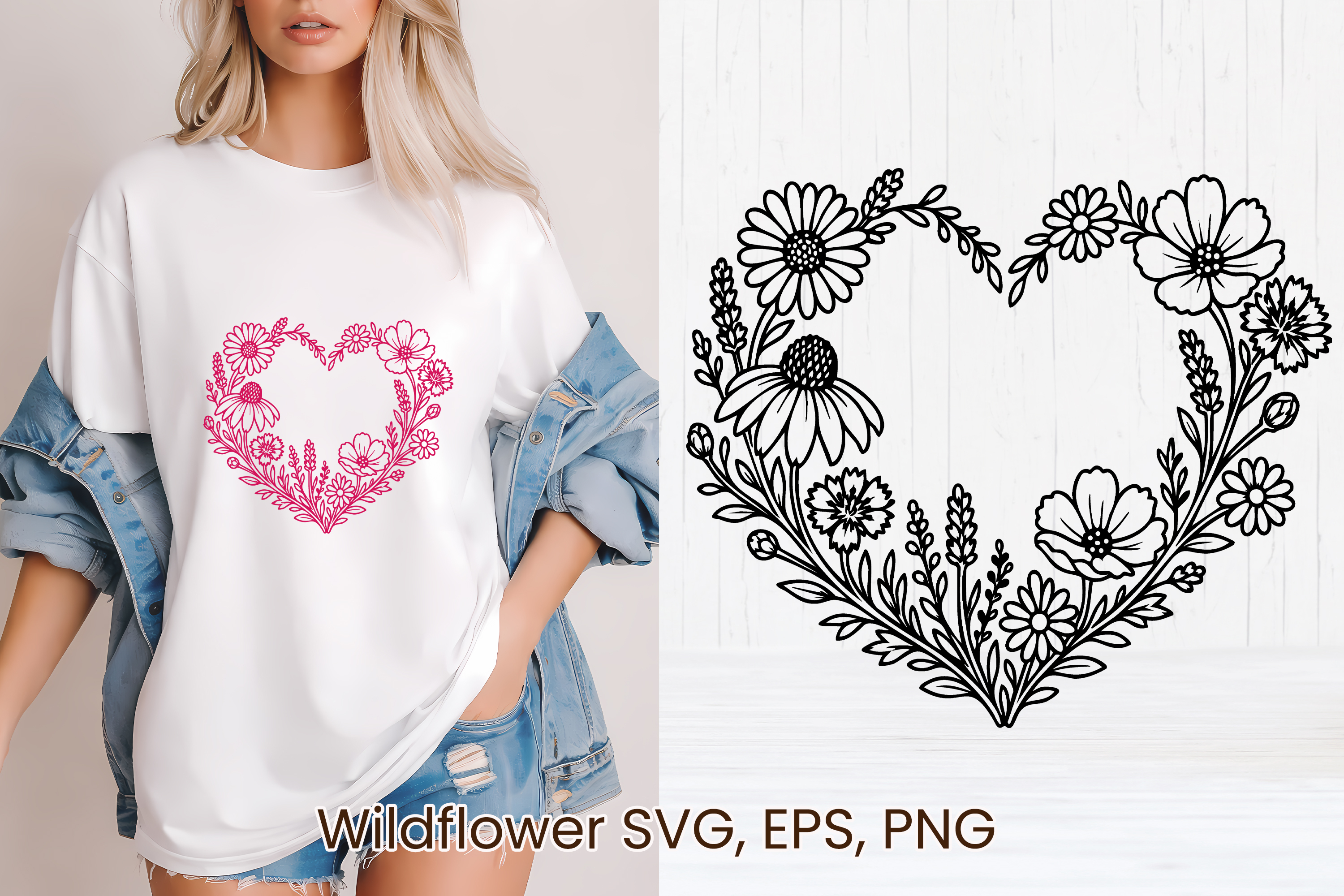 Summer Wildflower SVG Bundle | 52 Floral Designs view 3