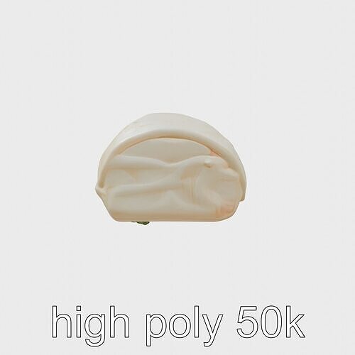 Loaded Chicken Avocado Wrap model pack Low-poly 3D model view 3