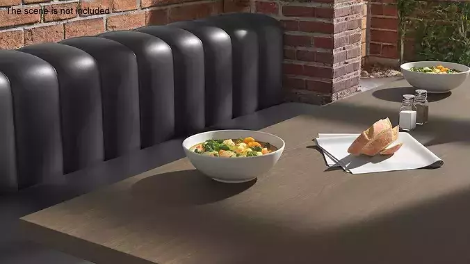 Vegetarian Cafe 3D model view 3